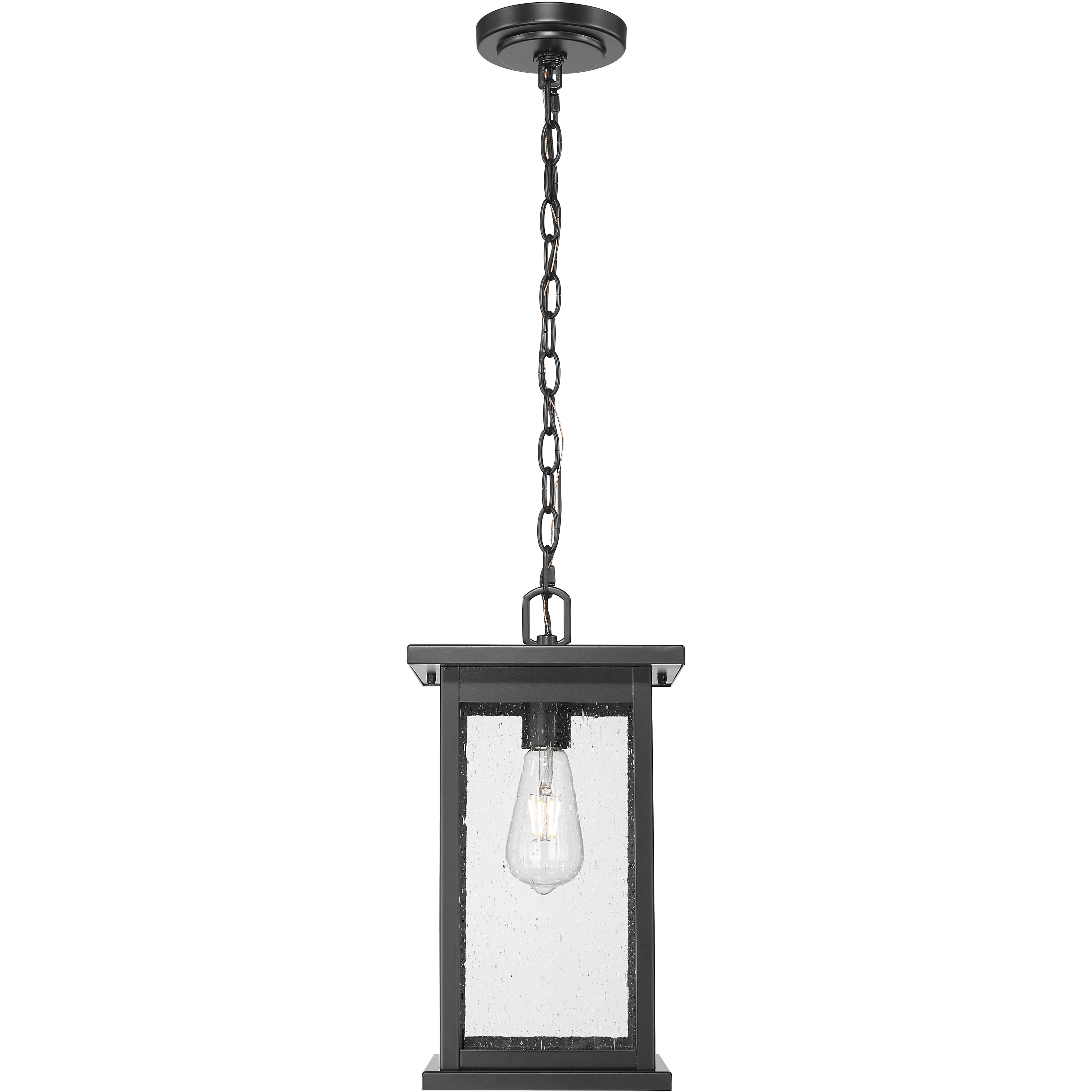 Bowton 1 Light 8.5 inch Powder Coated Black Outdoor Hanging Lantern